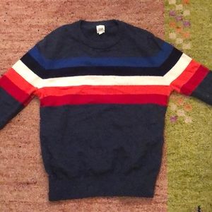 Rainbow and Navy blue cozy sweater